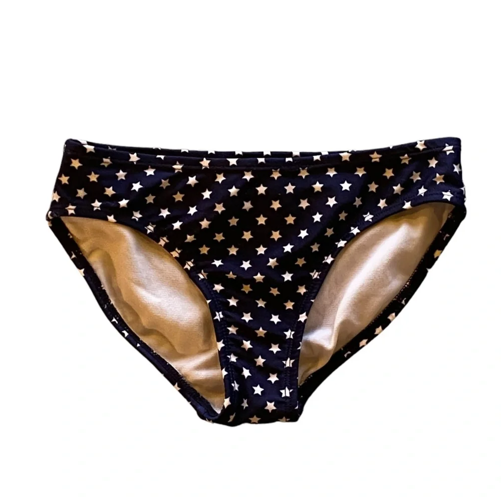 Cat & Jack Girls Blue White Star Swimsuit Bottom Size Small (6/6X)